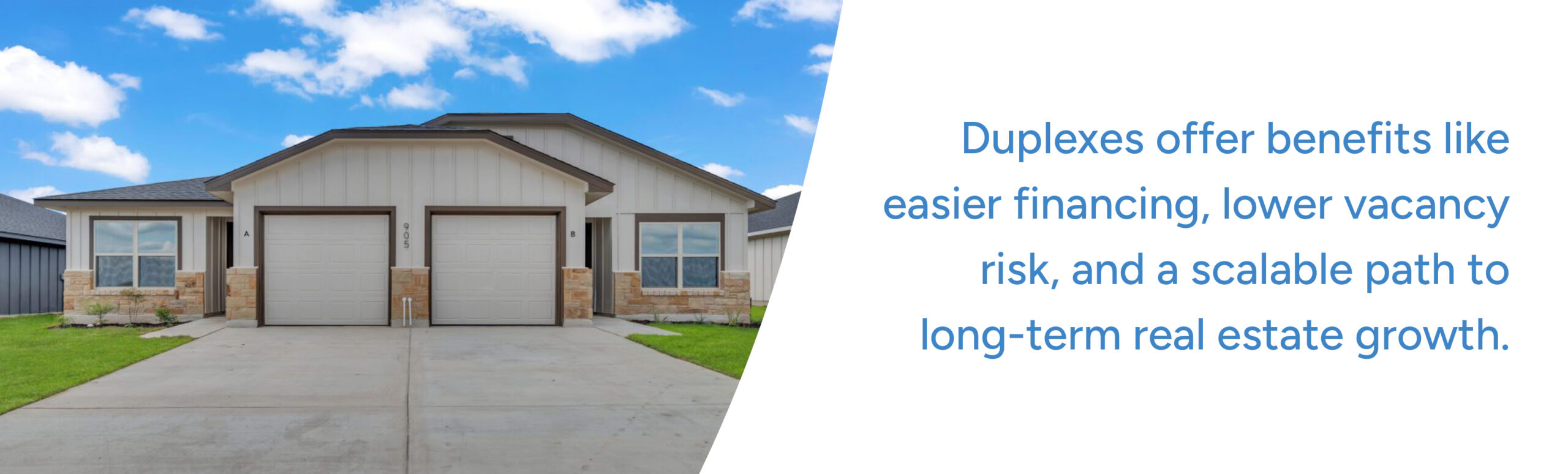 exterior of a duplex investment property in Texas